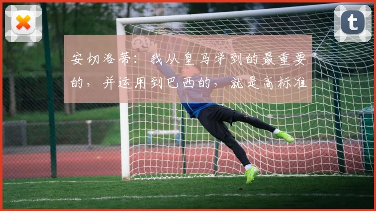安切洛蒂：我从皇马学到的最重要的，并运用到巴西的，就是高标准